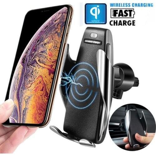 Bostar New Automatic Clamping Wireless Car Charger Phone Holder Lightweight Secure Fast Charging Mount For iPhone Samsung