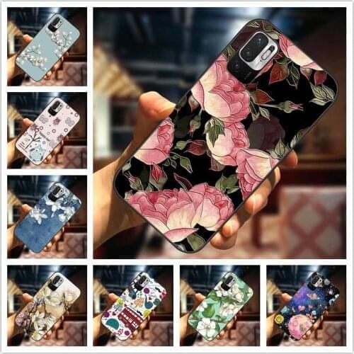For Redmi Note 10T Case 6.5'' 3D Flower Emboss Silicone Phone Cover For Xiaomi Redmi Note 10T Cases Soft Relief Note 10 10S Capa