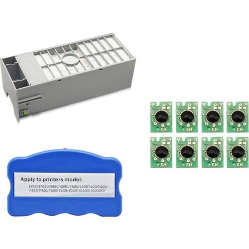 Maintenance Tank Chip + Resetter For Epson 4800 4880 7600 7700 7800 7880 7890 7900 9600 9700 9800 9880 9890 9900 Waste Ink Tank