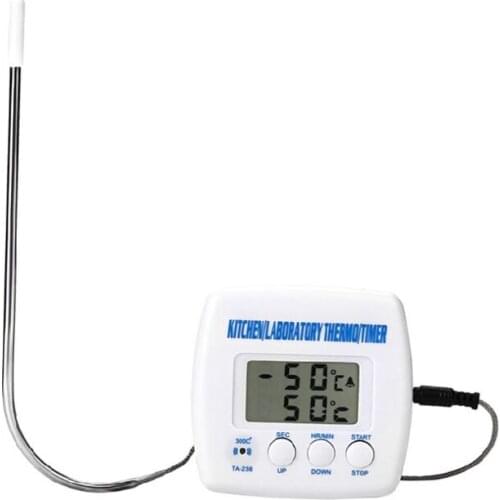Digital Food Temperature Meter Timer Lcd Display for Cooking Meat BBQ Grill