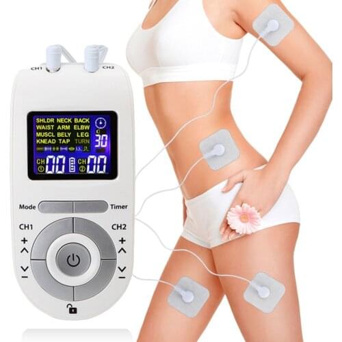 Tens EMS Unit device muscle Massager Machine Electrode Pads Pain Relief Pulse Muscle Stimulation stimulator abs electrotherapy