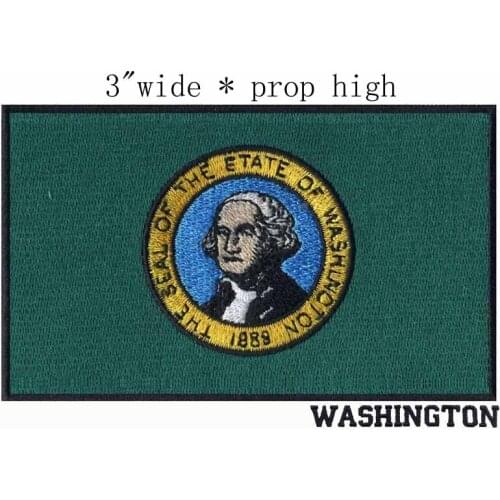 Washington Flag 3" wide embroidery patch for the Temple of God/applique badge/all for sewing