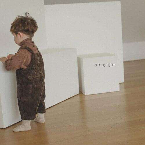 Baby Jumpsuit Childrens Pants Autumn 2020 Cotton Solid Cross-pants Full Length Pockets