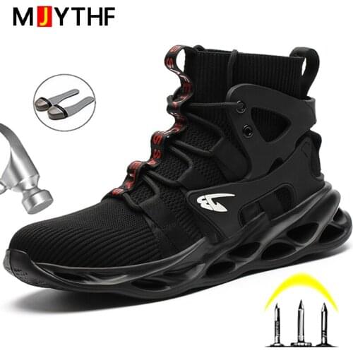 Lightweight Winter Shoes Men Indestructible Work Boots Men Safety Shoes Men Work Sneakers Male Puncture-proof Work Safety Boots