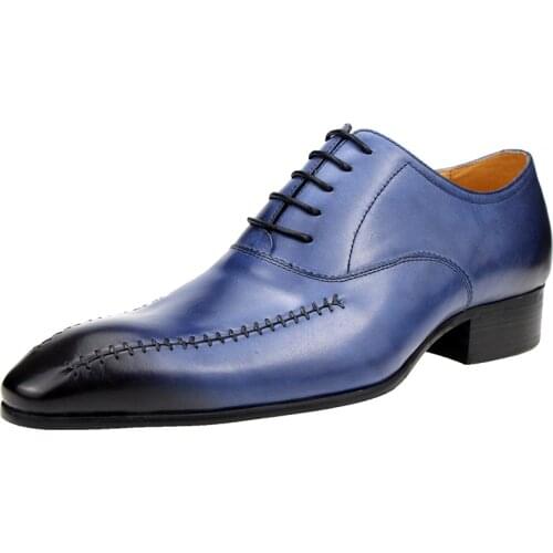 Summer Mens Purely String Handmade Genuine Leather Sapato Social Formal Wedding Mans Dress Office Loafer 39-46 Blue Luxury Shoes