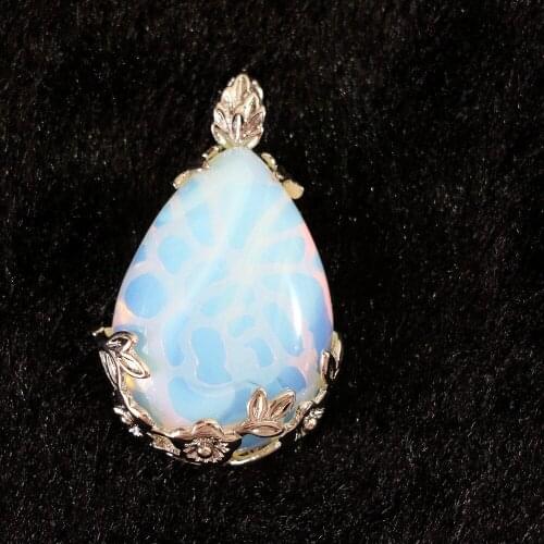 Hot Sell 27x30mm Teardrop Opal Pendant Jewelry Fit for Necklaces Pendants B865