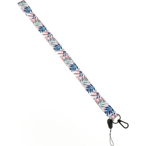 Small Fresh Leaves Neck Strap Lanyards for keys ID Card Gym Mobile Phone Straps USB badge Holder DIY Phone Hang Rope Lanyard