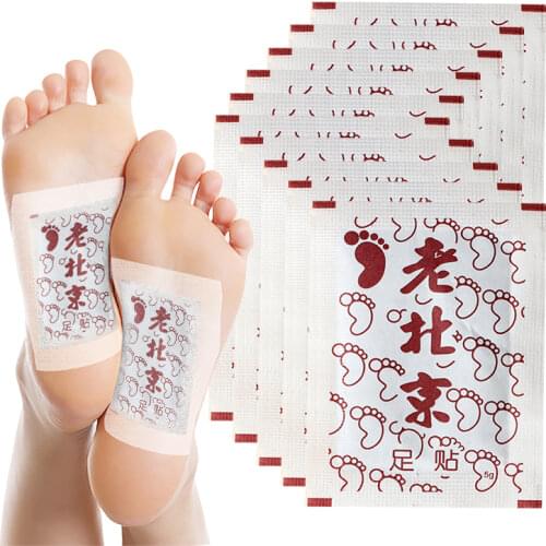 LAMILEE Artemisia Argyi Detox Foot Patches Pads Toxins Feet Slimming Cleansing Herbal Body Health Adhesive Pads 10Pcs Bulk