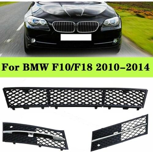Car Front Bumper Lower Grill Set Center Left Right for BMW F10/F18 2010-2014