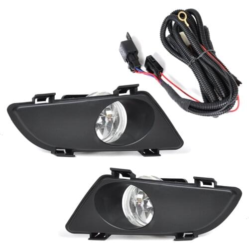 DWCX Front Right & Left Clear Fog Lights Lamp Lens With Wiring Kit For Mazda 6 2003 2004 2005