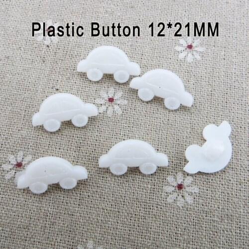 50PCS Plastic White Car Buttons Coat Boots Sewing Clothes Accessory Garment Button P-223x