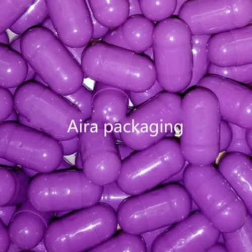 1000pcs/lot Purple Pyknic Empty Gelatin Capsule Shells Medicine Powder Refillable Capsules Mask Storage Capsules Size 00