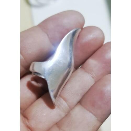 Real 925 Sterling Silver Featured Long Ring