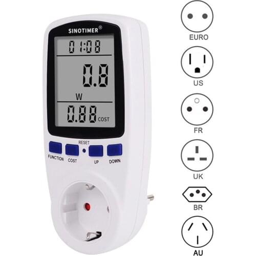 Plug in Power Meter Electricity Analyzer Monitor Socket Voltage Wattmeter Energy Meter AC Electricity Analyzer Monitor