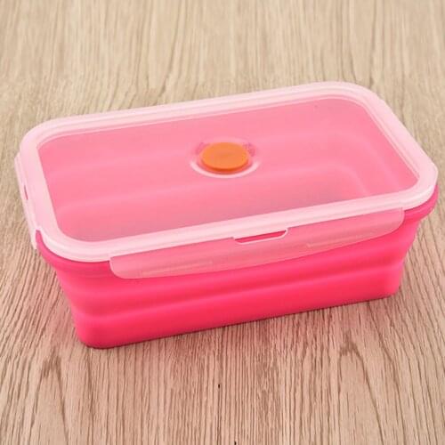 Silicone Bento Box Folding Lunch Bowl Food Storage Container Boxes Tableware ALI88