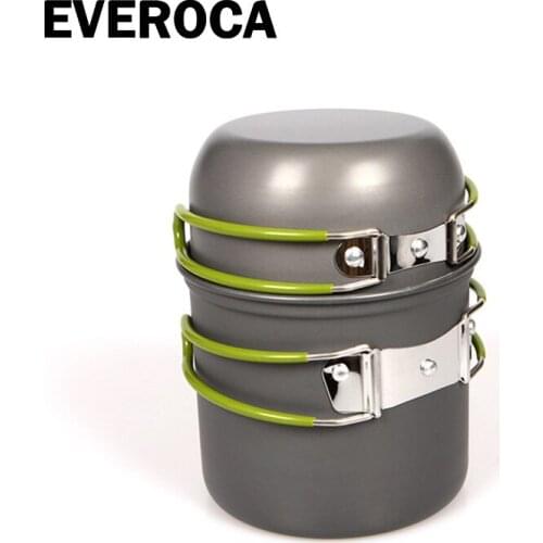 Outdoor Camping Cooking Utensils Portable Mini Cookware March Travel Set Hiking Picnic Essential Camping Tools 1-2 Person