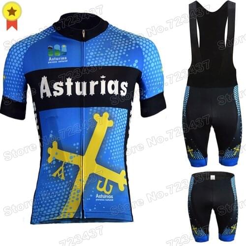 Maillot Asturias Cycling Clothing Summer Cycling Jersey Set Road Bike Shirts Suit Bicycle Bib Shorts MTB Ropa ciclismo Culotte