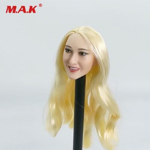 1/6 Scale Female Head Carved US Star Blond Curls Long Hair Ivanka Trump Head Sculpt Model for 12" Action Figure Body Accessory