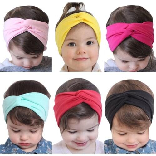 1 Piece MAYA STEPAN Baby Headbands Girls Hair Bow Knot Head Band Infant Headwrap Elastic Headwear Newborn Cotton Hairband