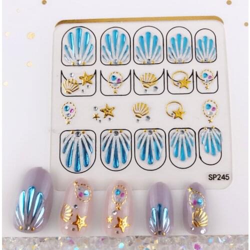 1pc Japanese Simple Plant Laser Nail Decal Sticker Applique Lace Flower Leaf Tree Slider Watermark Decoration DIY Manicures Wrap