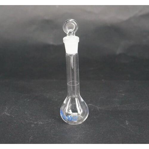 10ml Graduated Labrotary Glass Liquid Volumetric Flask with Glass Stopper