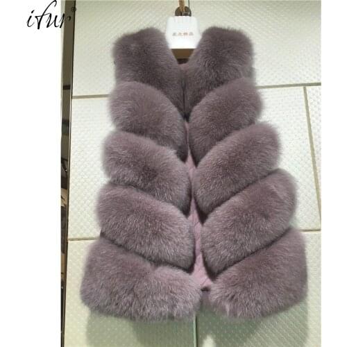 100% real natural Fox fur vest natural fox fur winter high quality women fur vest real fox fur coat A015