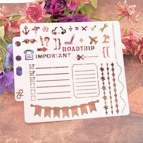 14.1*13 notepad scrapbook stencils spray plastic mold shield DIY cake hollow Embellishment printing lace ruler Easter