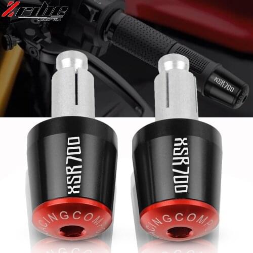22mm CNC Aluminum Universal Motorcycle Handlebars Grips Ends Bar Ends Handlebars Caps For Yamaha XSR700 2015 2016 2017 2018 2019