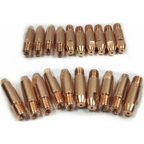 24KD Contact Tip 20pcs MIG torch/gun consumables 0.8mm 1.0mm 1.2mm available for M6 24KD 26KD 36KD 25AK for MIG welding Machine
