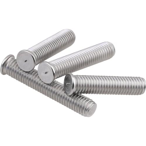 304stainless steel welding screw spot welding screw planting welding screw welding stud stud screw M3M4M5 50Pcs