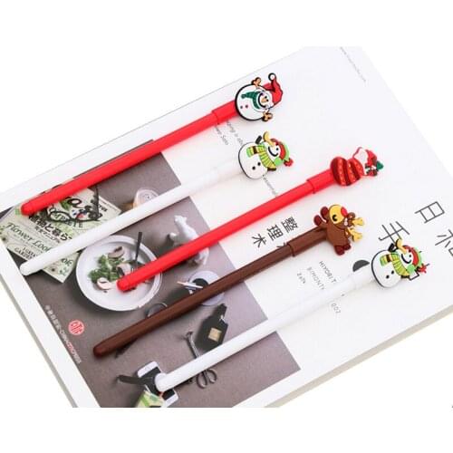4pcs/lot Christmas theme 0.38mm black ink gel pen writing signing pen for school and office supply stationery