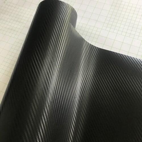 50cmx 300cm Classic Black 3D Carbon Fiber Vinyl Foil Car Wrap Film Self Adhesive Car Sticker Decal Wrapping With Air Bubble
