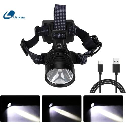 90 Degrees Adjustable P50 Led Headlamp dropshipping Headlight Waterproof Head Torch Fishing flashlight Head Lamp Hunting Light