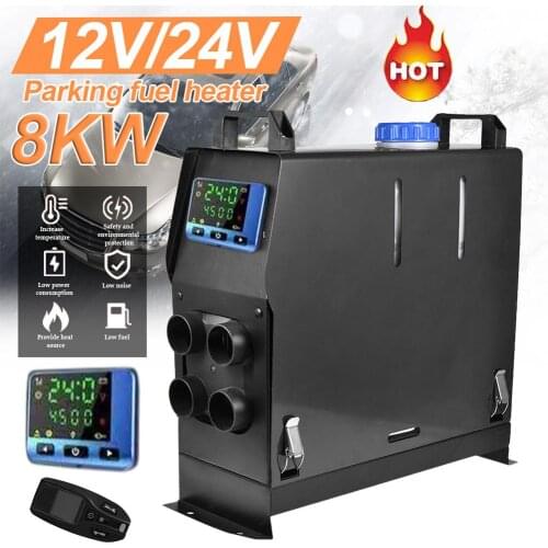 All In One 8KW 12V Car Heater Tool Fuel Diesels Air Parking Heating+New LCD Switch Remote Control For Car Truck Bus Boat Garage