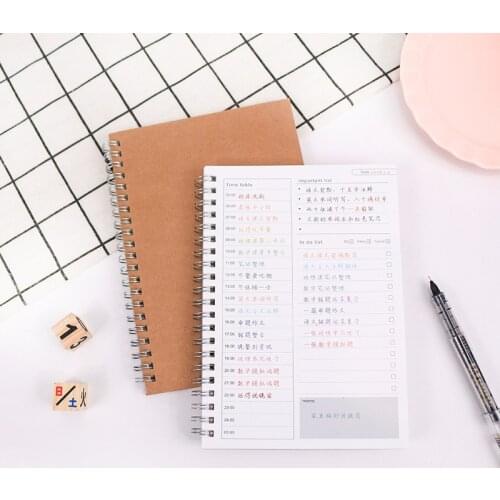 Daily Weekly Monthly 2020 Planner Spiral A5 Notebook Time Memo Planning Organizer Agenda School Office schedule Stationary