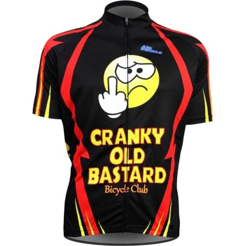 CUSROO Top New Cranky Old Bastard Alien SportsWear Mens Cycling Short Jersey Cycling Clothing Bike Shirt Ciclismo Team Quick Dry