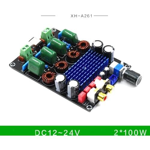 KYYSLB DC12-24V High Power 100W*2 TPA3116D2 Digital Power Amplifier Board XH-M590 Home Audio Amplifier Board 2~8 Ohms