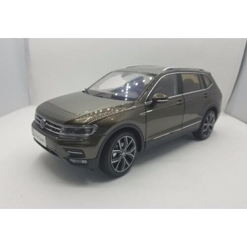 1:18 Diecast Model for Volkswagen VW Tiguan L 2017 Brown Alloy Toy Car Miniature Collection Gifts