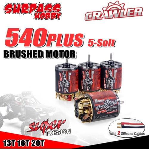 SURPASS HOBBY Rocket 5-Slot 540 PLUS Waterproof Bruhsed Motor 13T 16T 20T for 1/10 RC Car tamiya Kyosho TRAXXAS TRX4 WLtoys