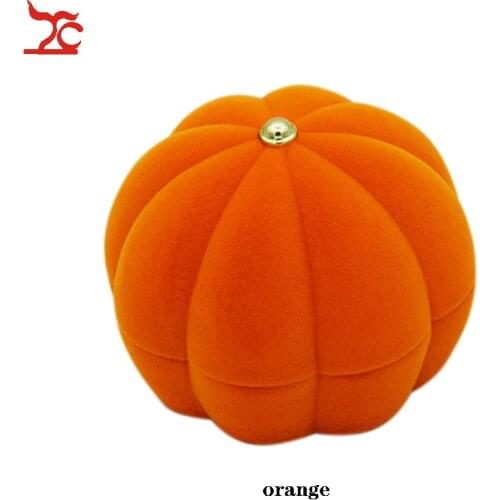 Fashion Jewelry Pumpkin Shaped Ring Box Earrings Storage Box Wedding Jewelry Gift Box 6*4.2cm