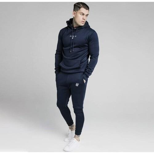 Mens Sets Hoodies+Pants Autumn Winter Hooded Sweatshirt Sweatpants Fashion Men Set Hip Hop Pullover Hoody Sik Silk Tracksuit
