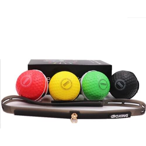 Boxing Reflex Ball Set 4 Ball Fitness Punching Head Band Home Gym Reaction Speed Training Muay Tai MMA Exercise Boxing Equipment