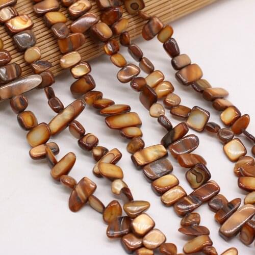 Natural Shell Irregular Rectangular Beads Use For Make Exquisite Ladies' Jewelry Bracelets 8x15-10x20 Mm Length 80 Cm