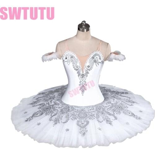 New Arrival!white swan lake ballet tutu costumes white pancake tutu gilrs ballet tutus professional tutu BT9082