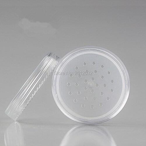 20g transparent clear empty PS loose powder sifter box bottle containers , clear Sifter plastic cosmetic container jar F2017290