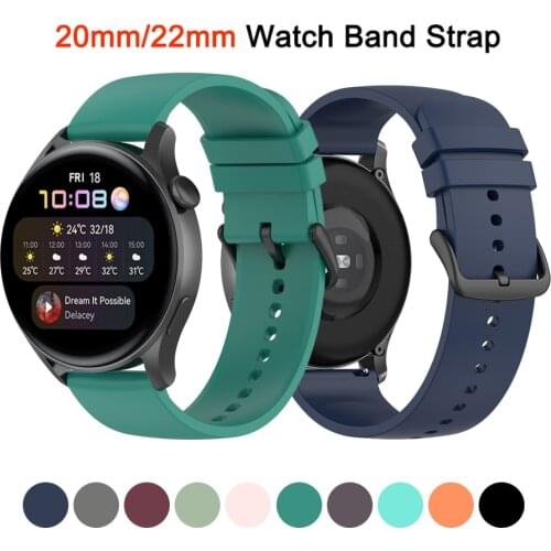 20mm 22mm Watch band Silicoen Strap for Samsung Galaxy Watch 3 Active2 40 44mm/huawei watch gt 2 pro/Amazfit Bip GTR 42mm 47mm