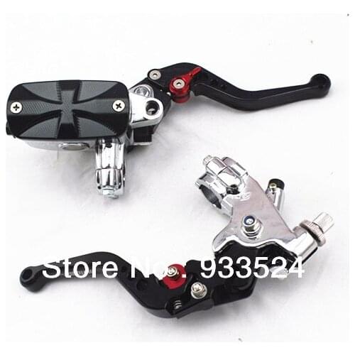 Motorcycle Cross Hand Control Reservoir Brake Clutch Levers 7/8" 22mm Handlebar For Honda Kawasaki Yamaha Victory