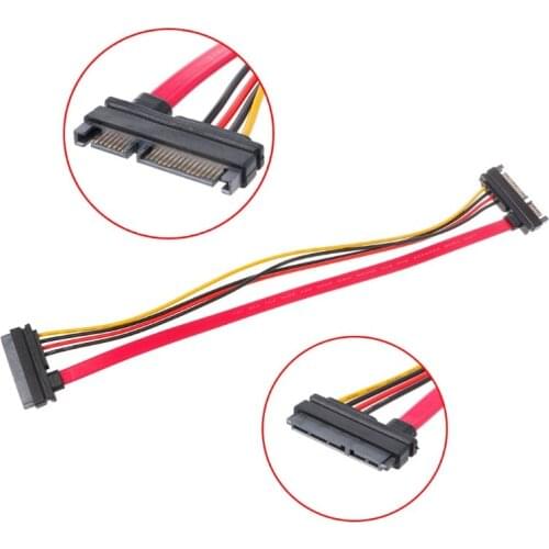 30cm 22Pin(15+7) Male To Female SATA Serial ATA Data Power Cable Extension Cord
