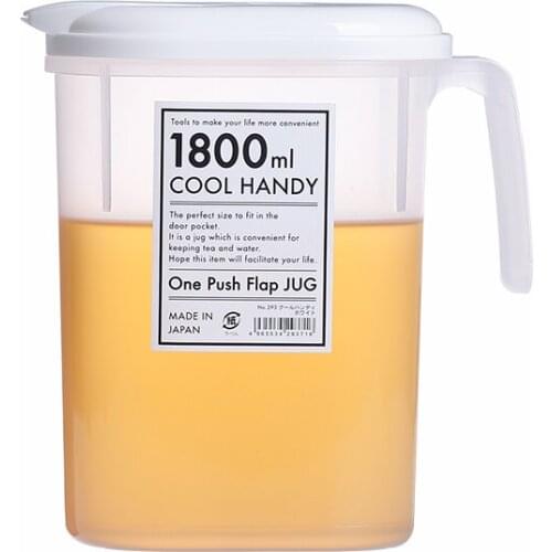 Japan Import 1800ml Plastic Juice Water Bottle Jug Drinkware Large Capacity Bottles Cold Water Pot Household Fashion Storage