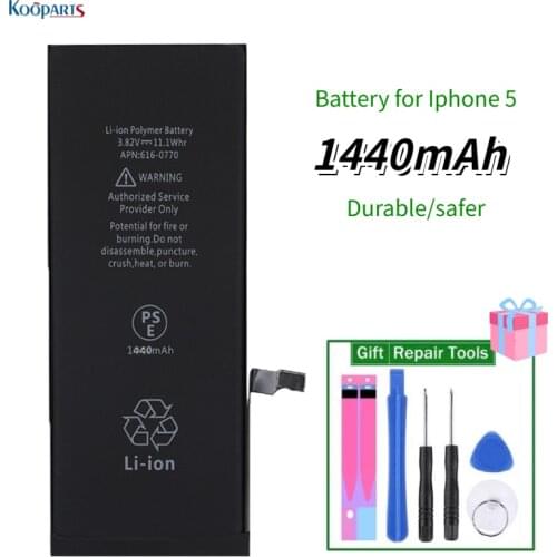 Battery Replacement For Iphone 5 1440mAh Original High Capacity Bateria Baterie With Free Tools with Kit 0 Circle Longlife